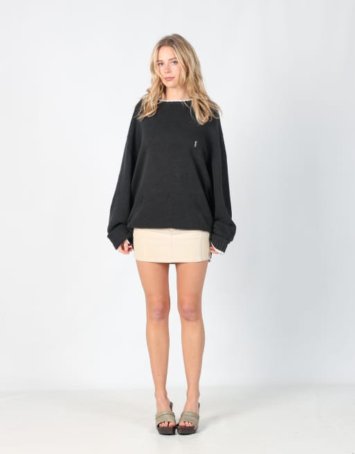 Vintage Dolce & Gabbana M denim mini skirt in cream