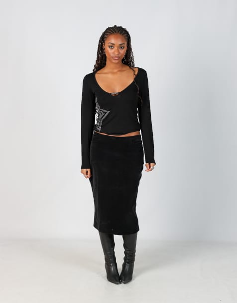 Vintage Dolce & Gabbana M formal skirt in black - view 1