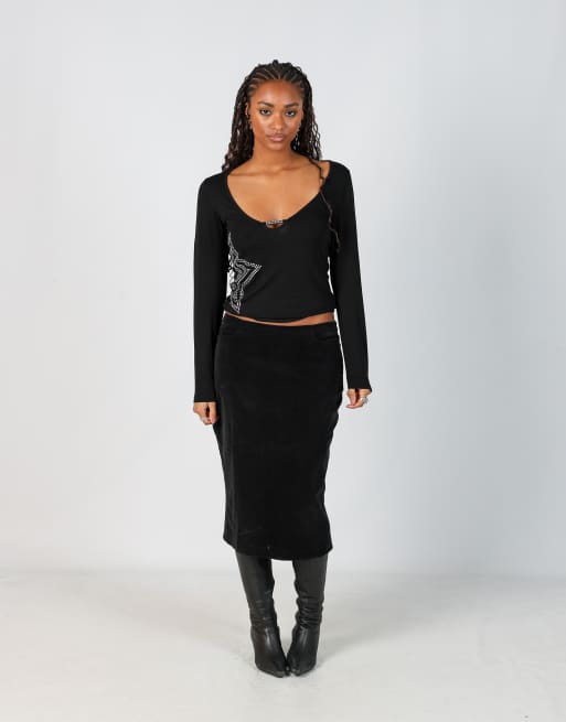 Vintage Dolce & Gabbana M formal skirt in black