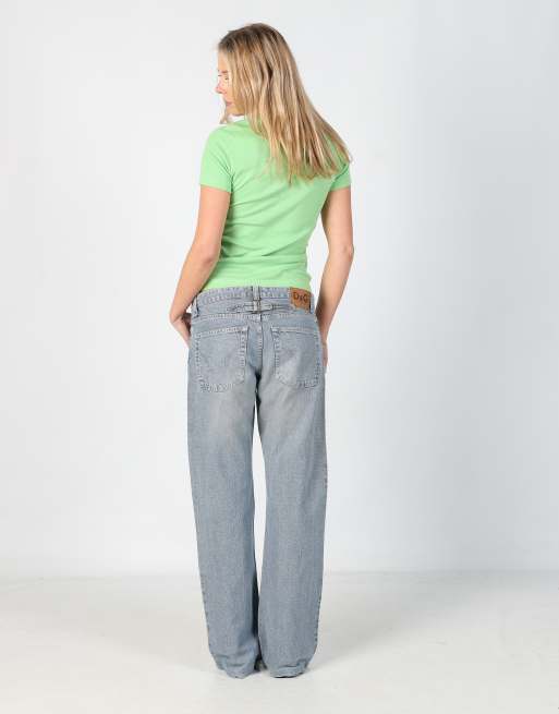 Vintage Dolce & Gabbana M straight jeans in light blue | ASOS