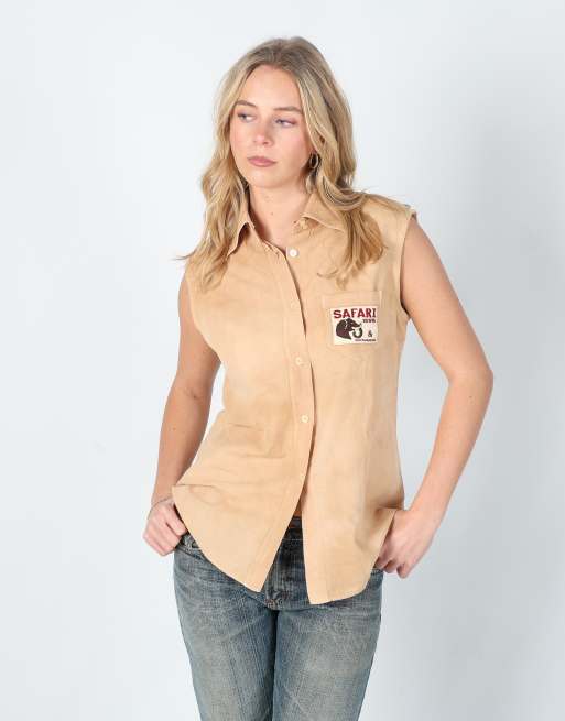 Vintage Dolce & Gabbana M woven vest in beige | ASOS