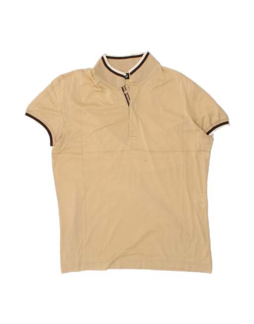 Vintage Dolce & Gabbana Polo Shirt UK 16 Large In Beige