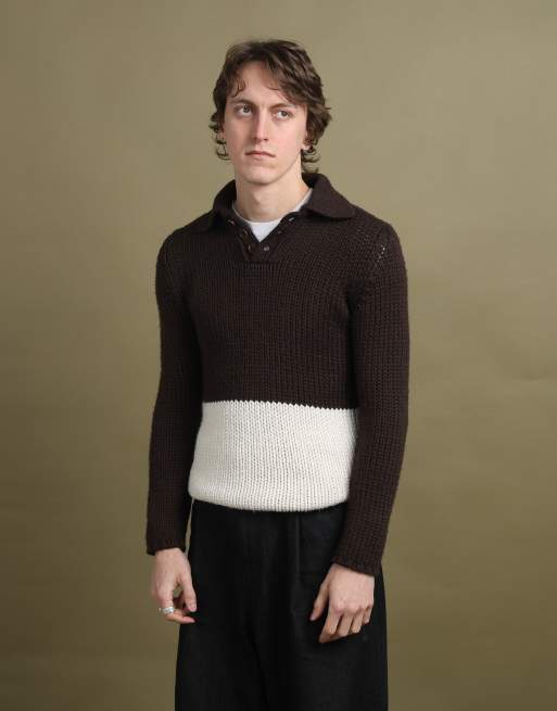 Vintage Dolce & Gabbana Rugby Jumper size S in Brown, 1 of 4