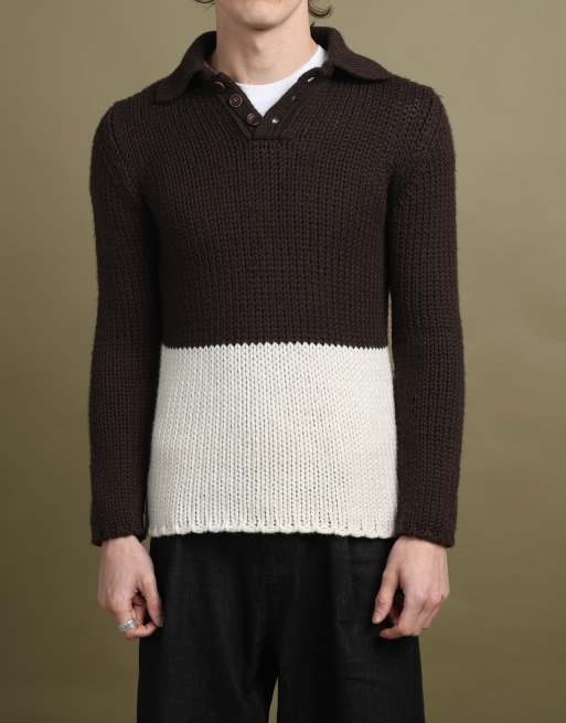 Vintage Dolce & Gabbana Rugby Jumper size S in Brown, 3 of 4