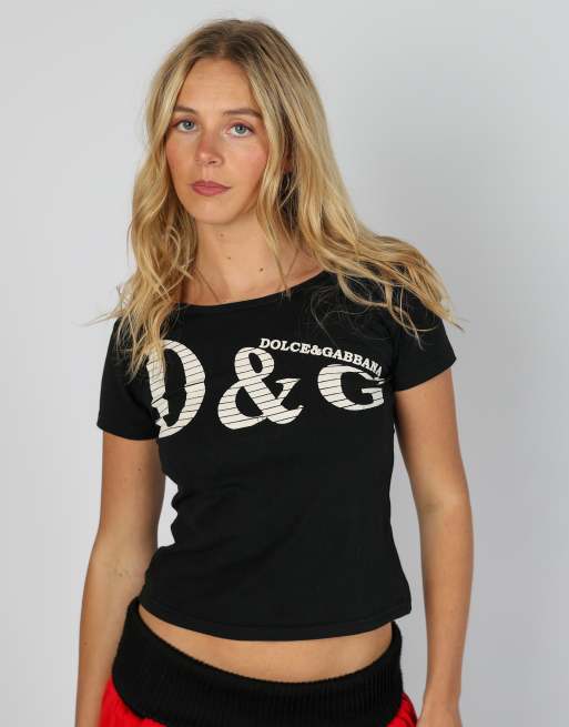 Vintage Dolce & Gabbana S baby tee in black