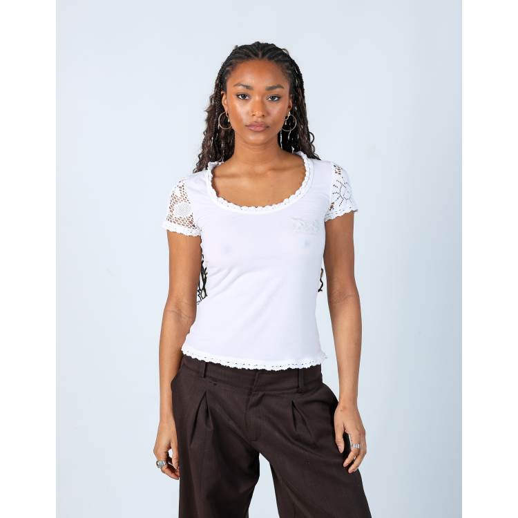 Vintage Dolce & Gabbana S baby tee in white | ASOS