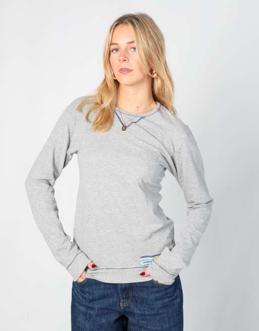 Vintage Dolce & Gabbana S long sleeve top in light grey
