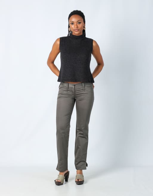 Vintage Dolce & Gabbana S straight jeans in khaki green