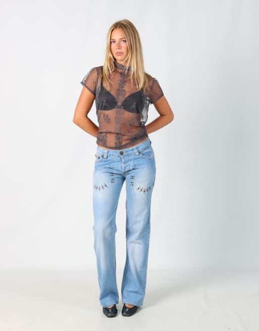 Vintage Dolce & Gabbana S straight jeans in light blue