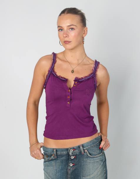 Vintage Dolce & Gabbana S woven vest in purple - view 1