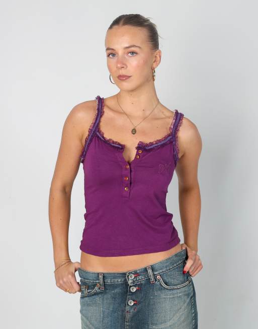 Vintage Dolce & Gabbana S woven vest in purple