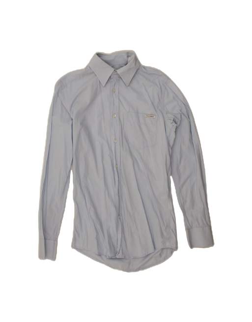 Vintage Dolce & Gabbana Shirt Size 15 3/4 40 Medium In Blue