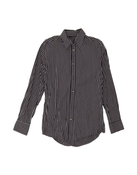 Vintage Dolce & Gabbana Shirt Size 42 16 1/2 Large In Blue Pinstripe - view 1