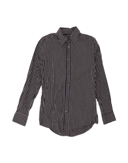 Vintage Dolce & Gabbana Shirt Size 42 16 1/2 Large In Blue Pinstripe