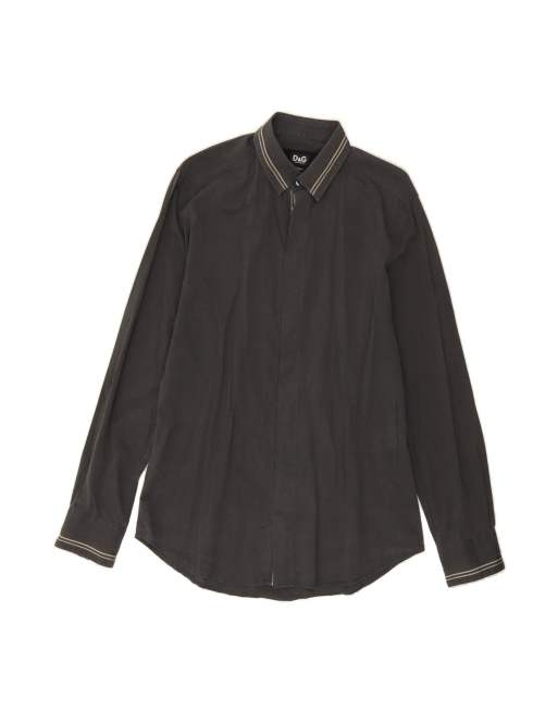 Vintage Dolce & Gabbana Slim Shirt Medium In Black