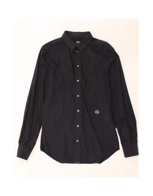 Vintage Dolce & Gabbana Slim Shirt Size 48 2XL In Black
