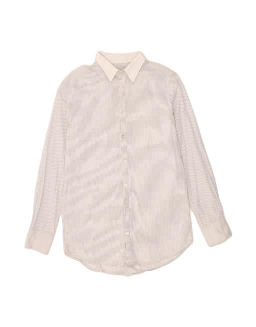Vintage Dolce & Gabbana Slim Shirt Small In White Pinstripe
