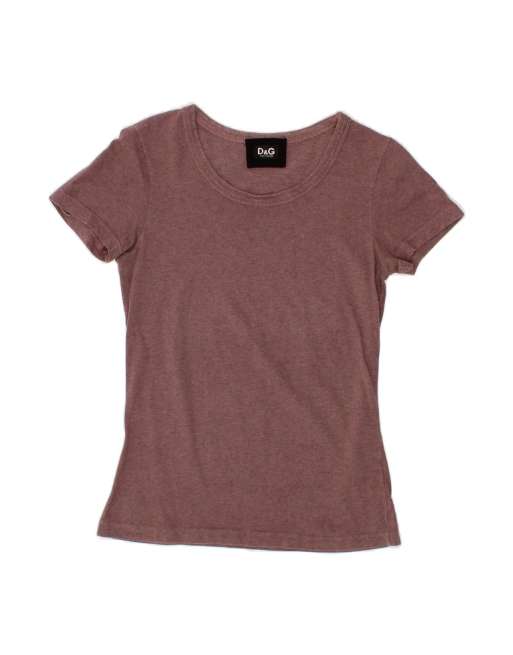 Vintage Dolce & Gabbana T-shirt Top UK 6 XS In Brown