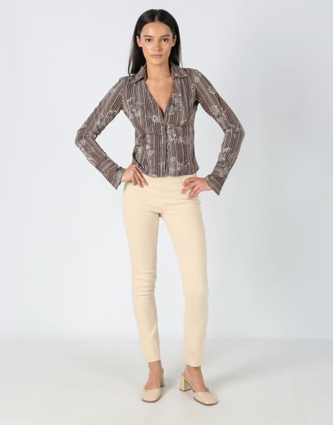 Vintage Dolce & Gabbana XS Capri Trouser Tan - view 1