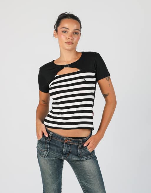 Vintage Dolce & Gabbana XS woven top in black