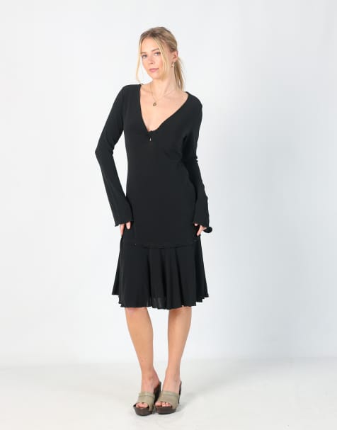 Vintage Dolce Ribelle M formal dress in black - view 1