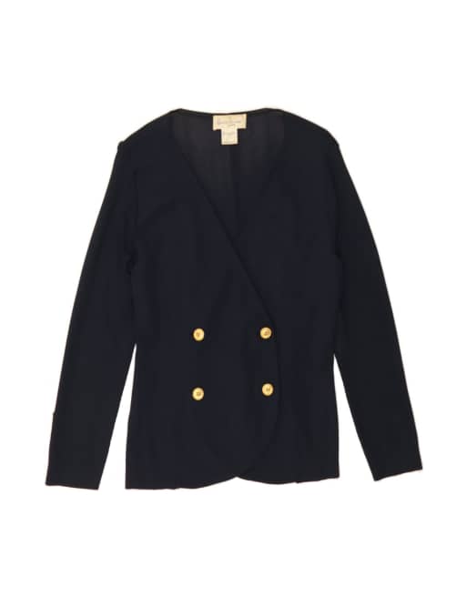 Vintage Double Breasted Blazer Jacket It 44 Medium In Blue