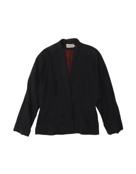 Vintage Double Breasted Blazer Jacket It 48 XL In Black - view 1