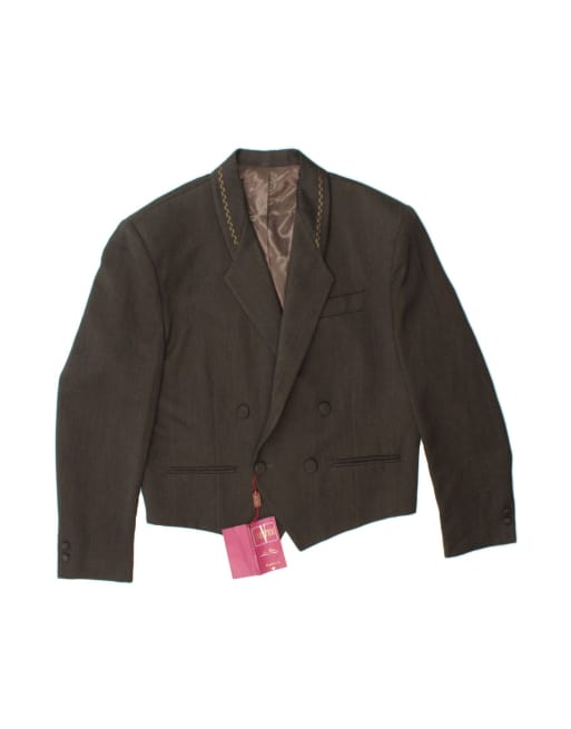 Vintage Double Breasted Blazer Jacket It 50 XL In Brown