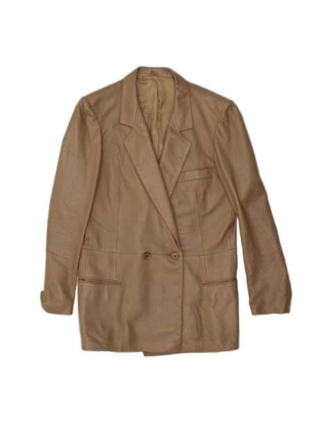 Vintage Double Breasted Coat It 50 XL In Brown - view 1