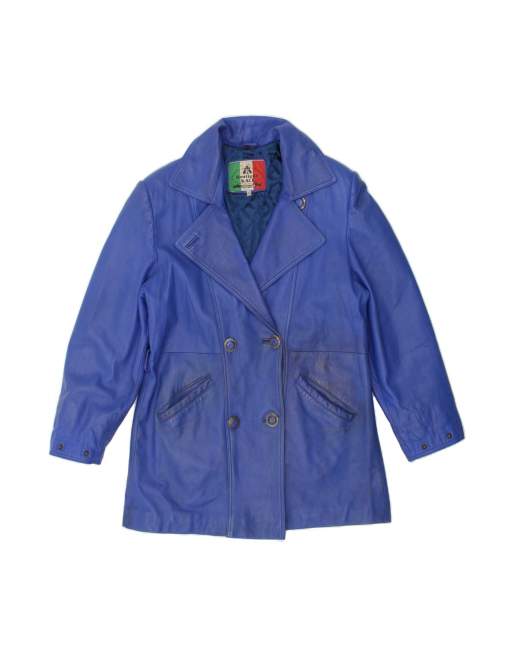 Vintage Double Breasted Coat UK 18 XL In Purple