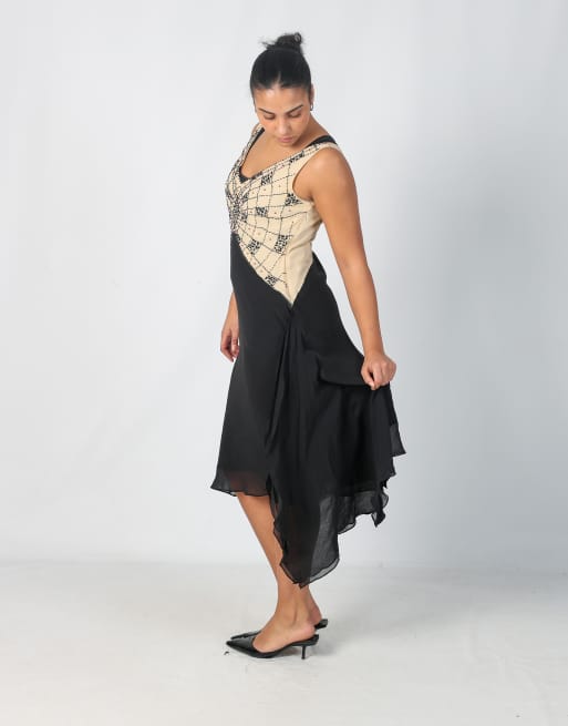 Vintage Dream M woven maxi dress in black, 2 of 4