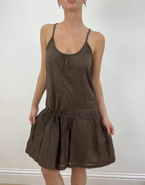 Vintage dress in brown - view 1