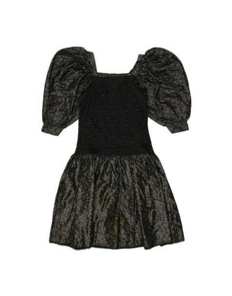 Vintage Drop Waist Dress It 40 Small In Black Floral - view 1