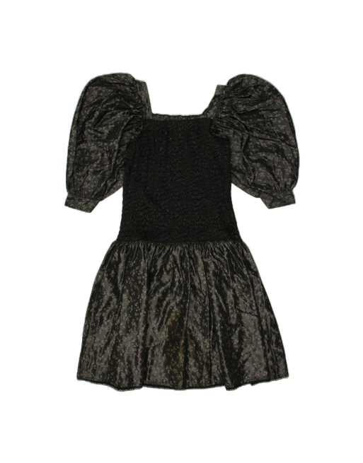 Vintage Drop Waist Dress It 40 Small In Black Floral