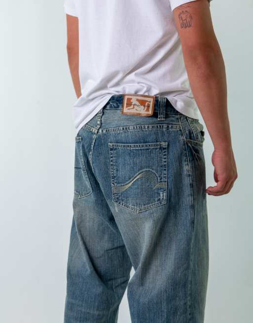 Vintage  Drunk n Munky 36x34 Denim Hip Hop Jeans Blue
