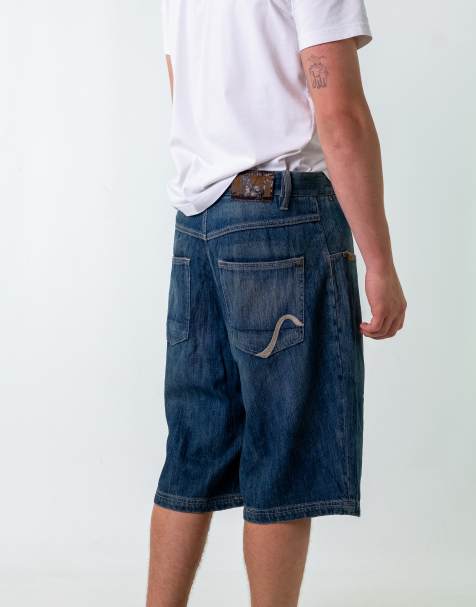 Vintage  Drunknmonkey 34" Denim Hip Hop Jorts Shorts Blue - view 1