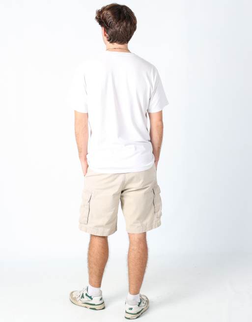 Vintage Duckers 34x21 canvas cargo shorts in cream, 3 of 4