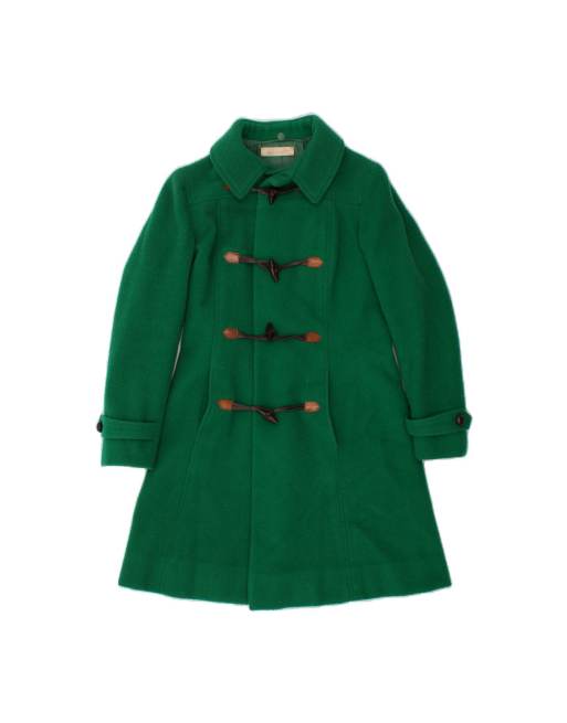 Vintage Duffle Coat UK 10 Small In Green
