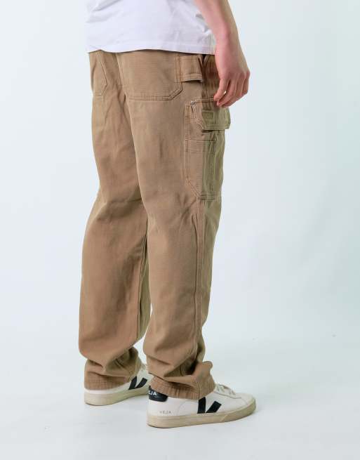 Vintage Duluth Trading  32x32 Canvas Carpenter Baggy Jeans Tan