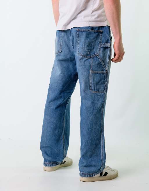 Vintage Duluth trading 34x30 Denim Carpenter Baggy Jeans Blue