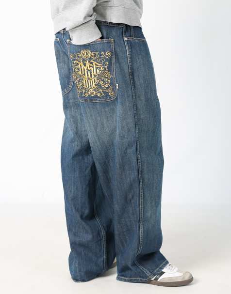 Vintage Dyse One 38x30 denim hip hop jeans in blue - view 1