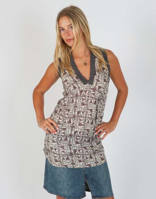 Vintage E-go S cami in brown, 3 of 4