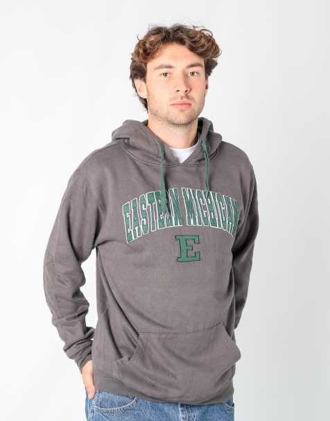 Vintage Eastern Michigan l hoodie in light grey - view 1