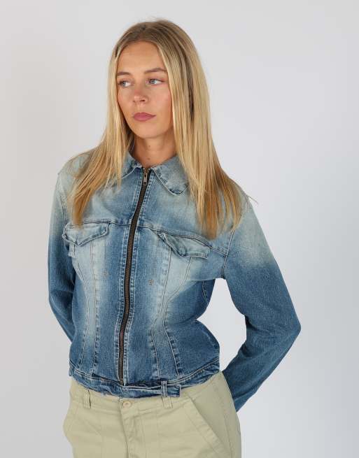 Vintage Easy S denim jacket in light blue, 3 of 4