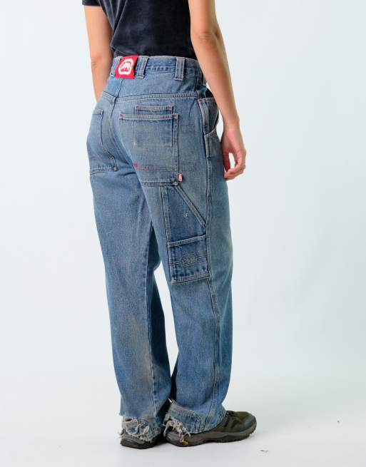 Vintage Ecko 32x30 Denim Carpenter Baggy Jeans Blue