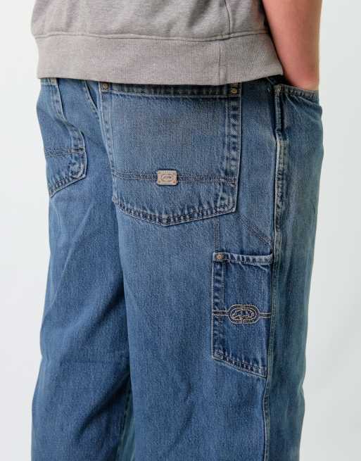 Vintage Ecko 32x30 Denim Carpenter Baggy Jeans Blue