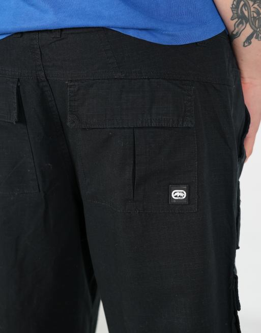 Vintage Ecko 36x23 canvas cargo shorts in black, 4 of 4