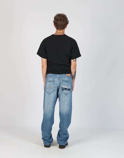 Vintage Ecko 36x32 denim jeans in blue, 3 of 4