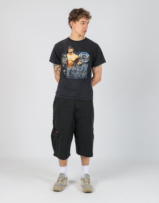 Vintage Ecko 38x27 canvas cargo shorts in black