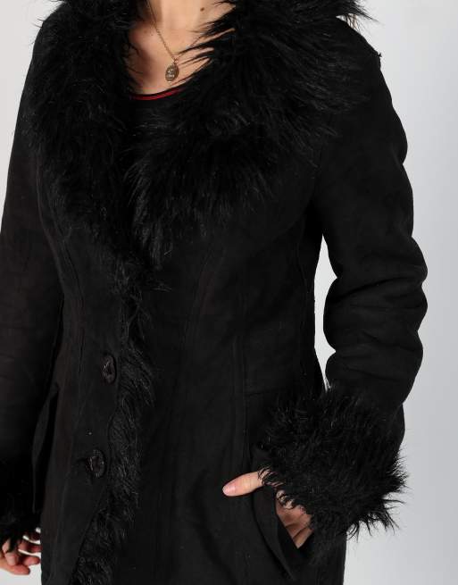 Vintage edc M afghan coat in black, 4 of 4